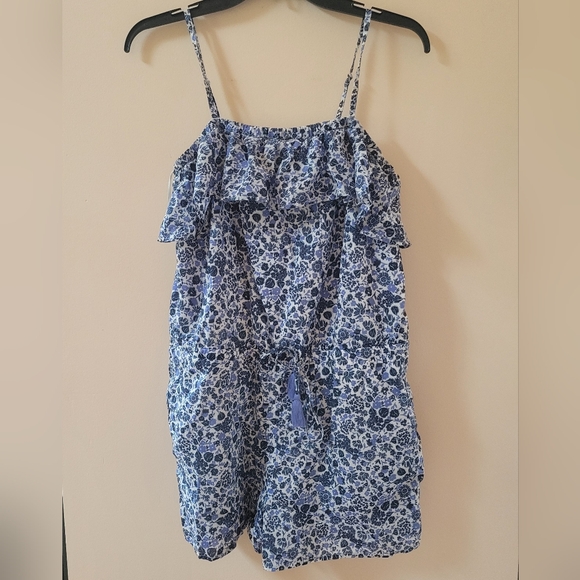 Vineyard Vines Blue Among The Flowers Romper - Picture 1 of 4
